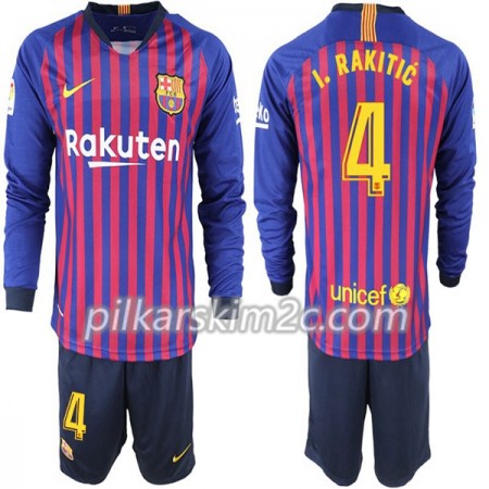 Koszulka FC Barcelona I. Rakitic 4 Dziecięca Główna 2018-2019 - Koszulki Piłkarskie(L/S)